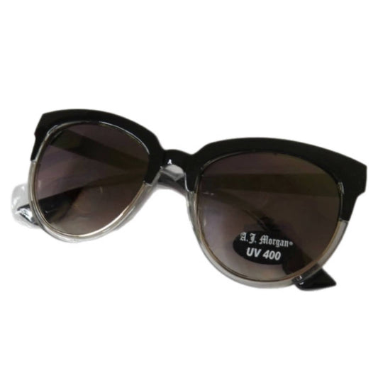 A.J. Morgan Black Clear Plastic Rim Sunglasses