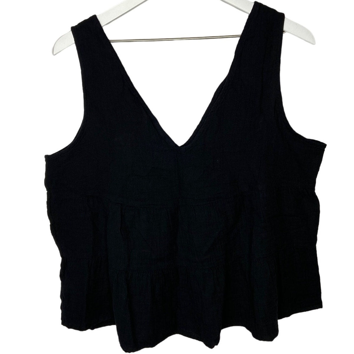 Gap Black Cotton Crop Tank Top NWT - Women's Size L
