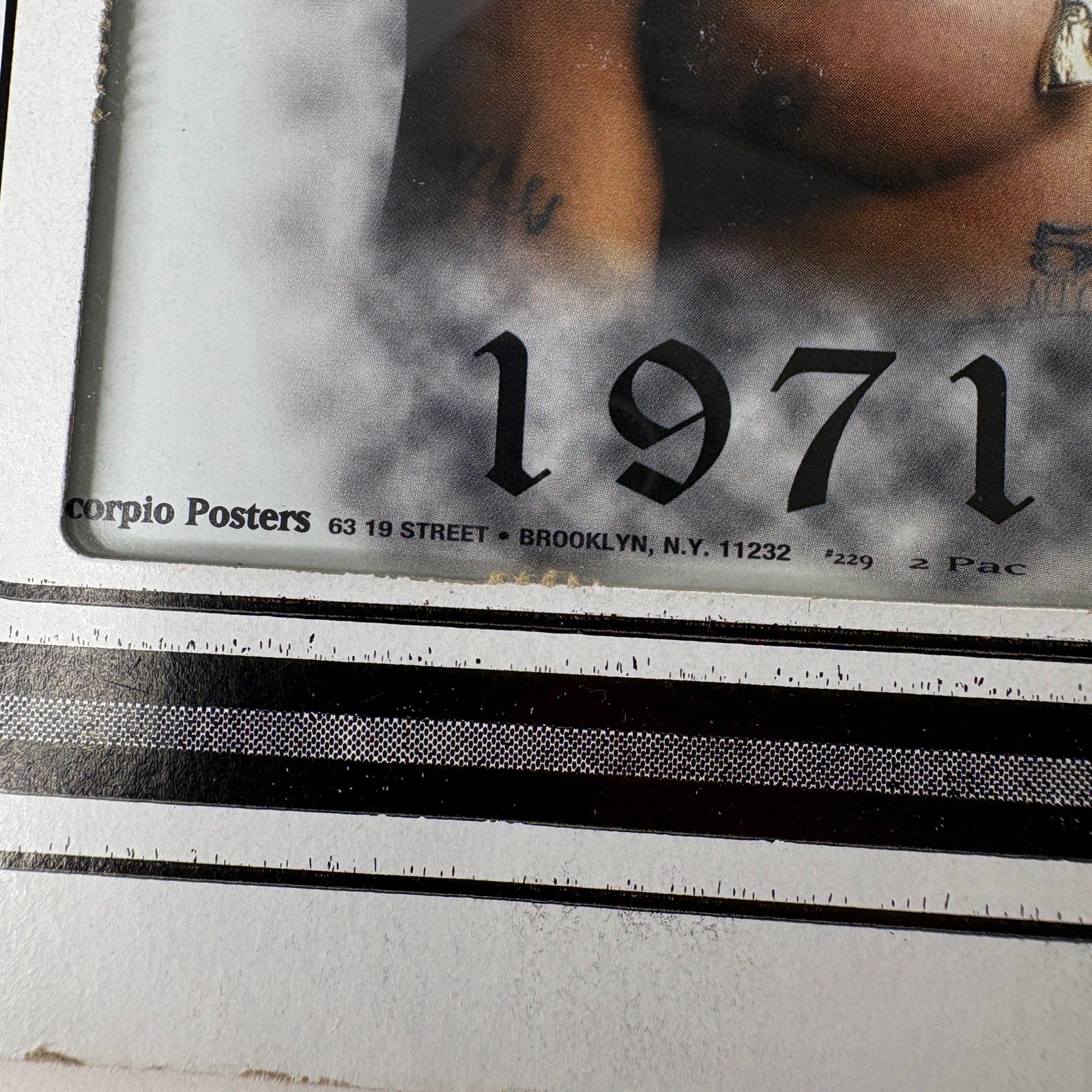 Vintage 2Pac Tupac Carnival Fair Prize 8x8 Glass - Set of 2