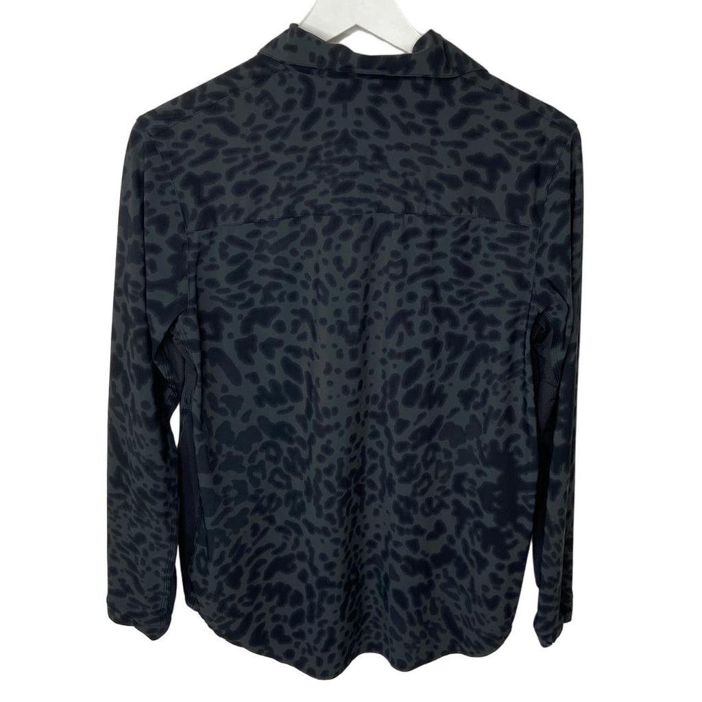 Lululemon Day Trip Blouse Animal Swirl Deep Coal Black - Women's Size 10