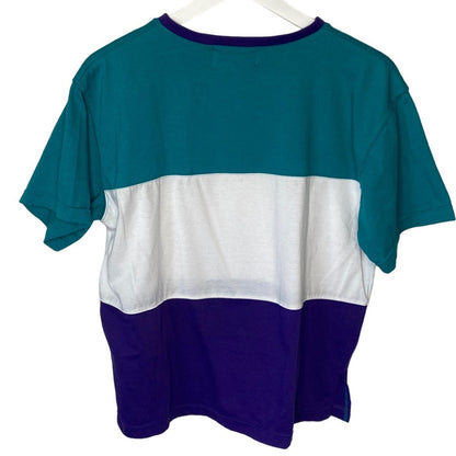 Vintage Color Block V Neck T Shirt - Women's Size M