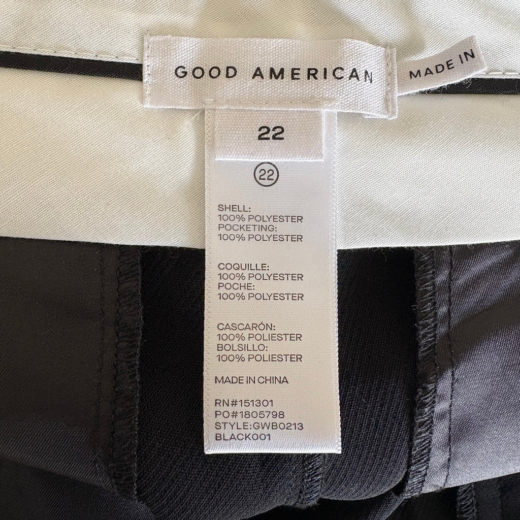 Good American Black Suiting Shorts NWT - Women's Size 22