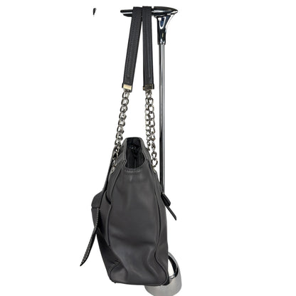 Jessica Simpson Gray Studded Bow Shoulder Bag