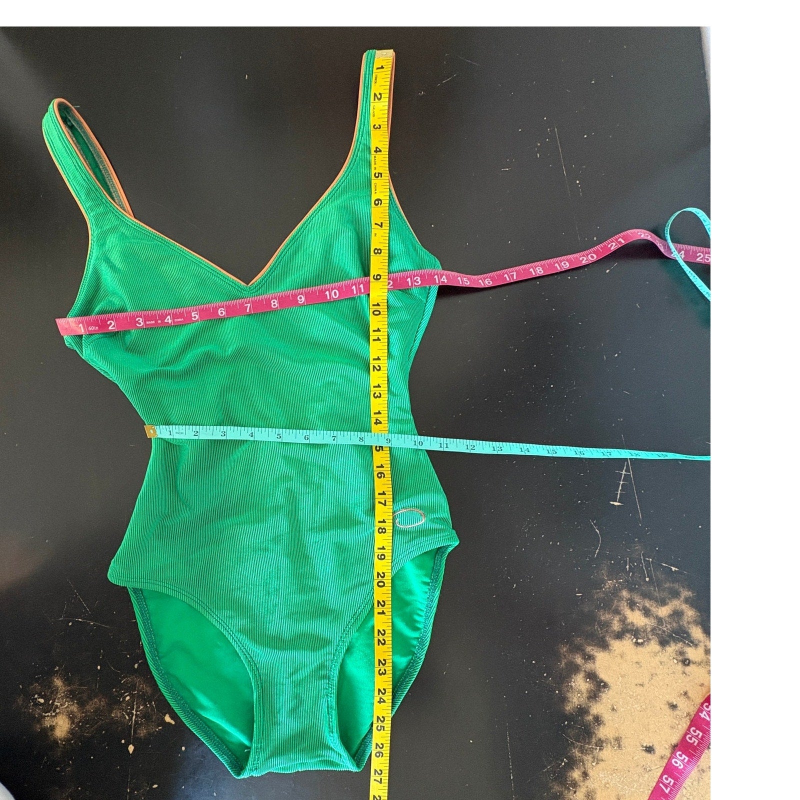 Vintage Oscar de la Renta Shimmery Green 1 pc Bathing Suit - Women's Size 6