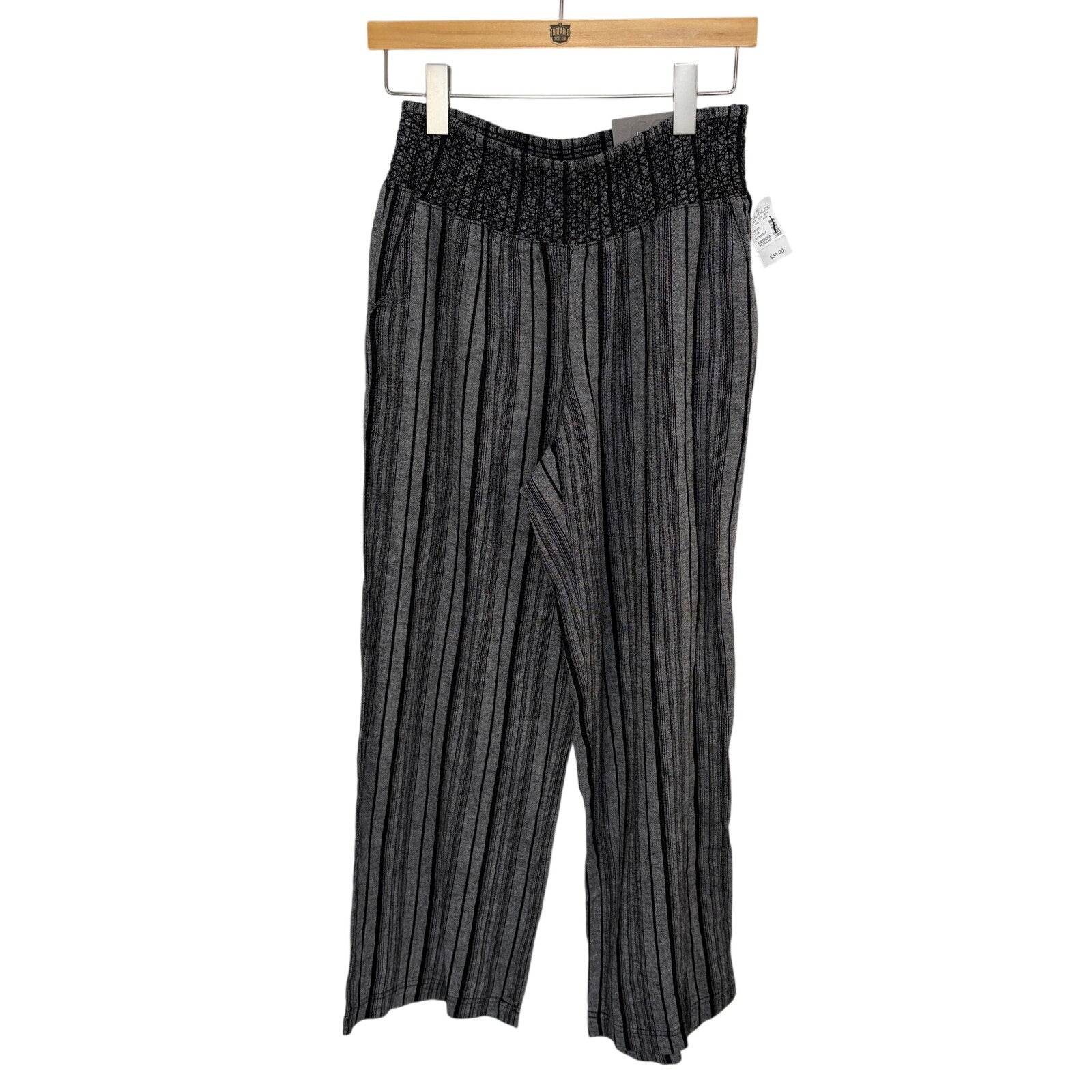 Maurices Linen Blend Striped Stretch Waist Pants NWT - Women's Size M