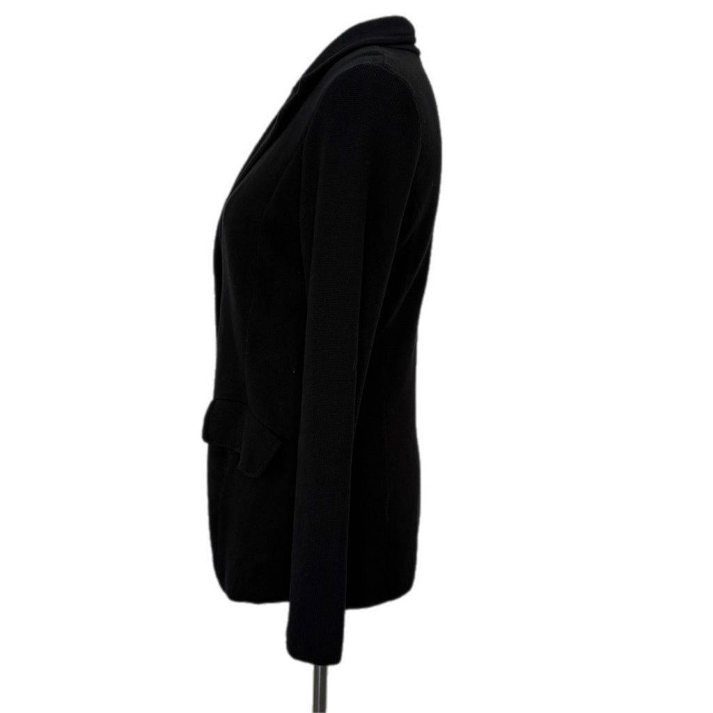 Ralph Lauren Black Ponte Knit Blazer Jacket - Women's Size M
