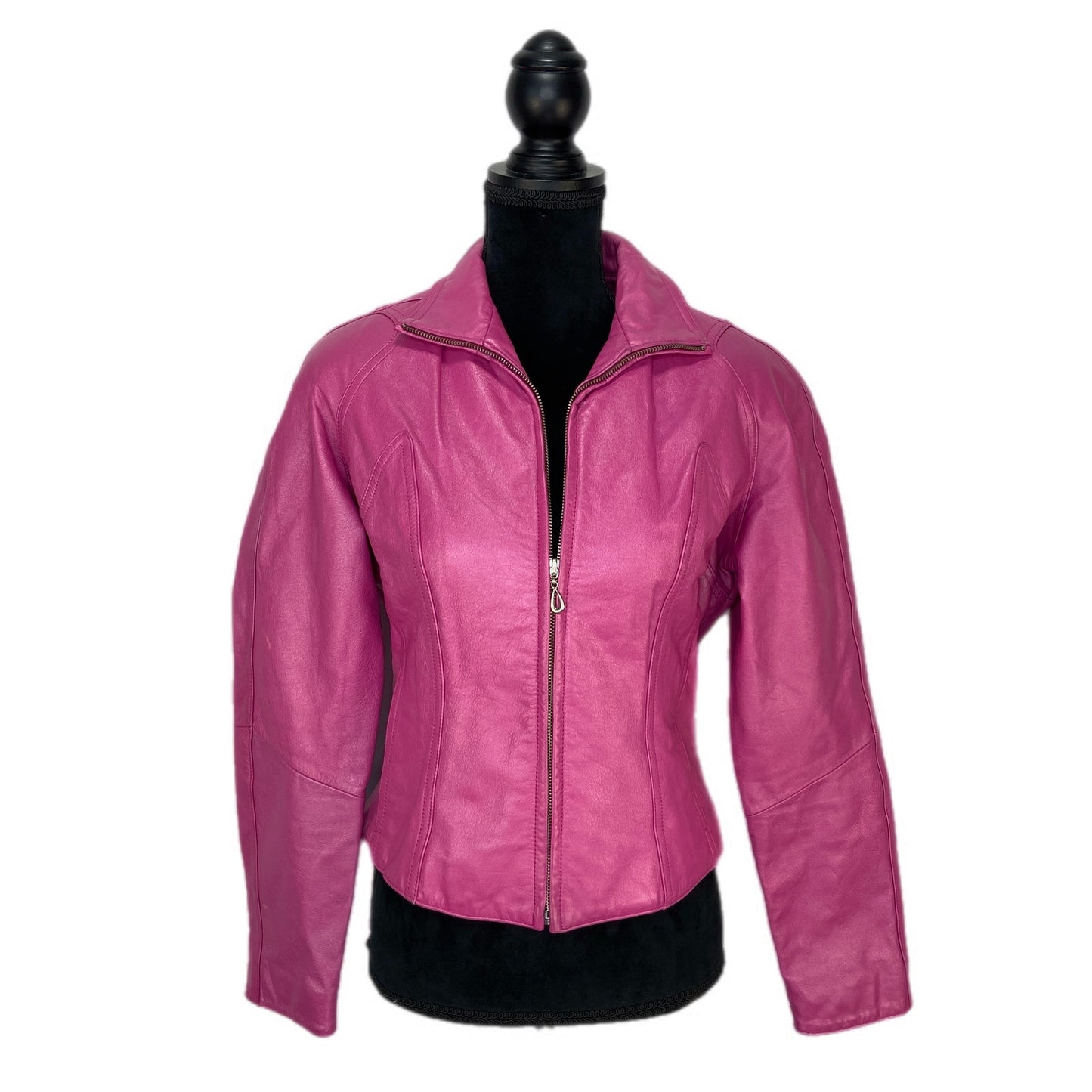 Wilsons Limited Edition Y2K Pink Leather Biker Jacket - Women's Size S