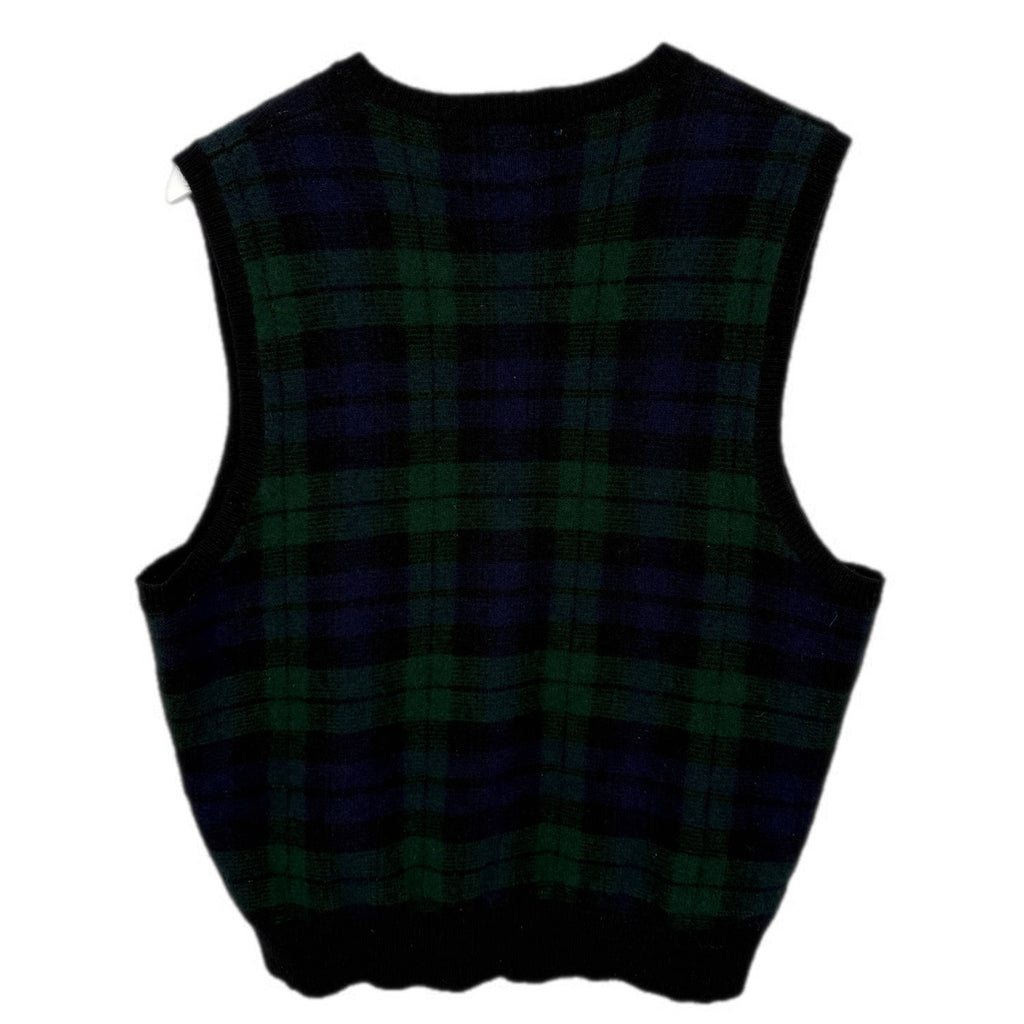 Polo Ralph Lauren Lambswool Dark Plaid Vest - Men's Size L