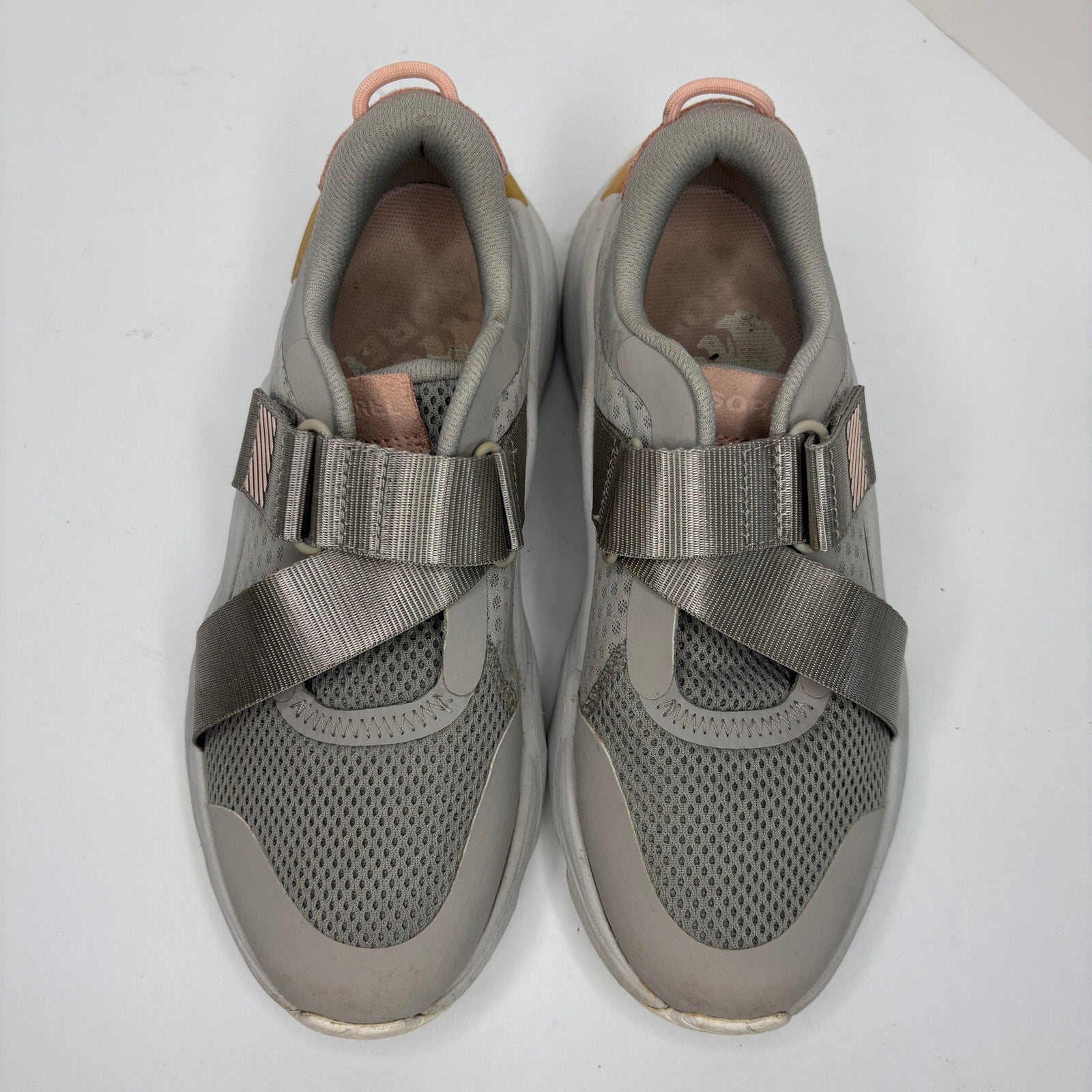 Sorel Kinetic RNEGD Gray Strap Sneaker Shoes Breathable Mesh - Women's Size 7.5