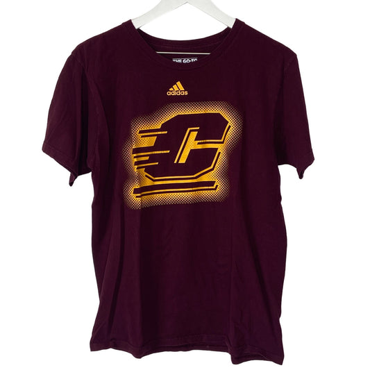Adidas Central Michigan University Chippewas Short Sleeve T Shirt - Unisex Size Large