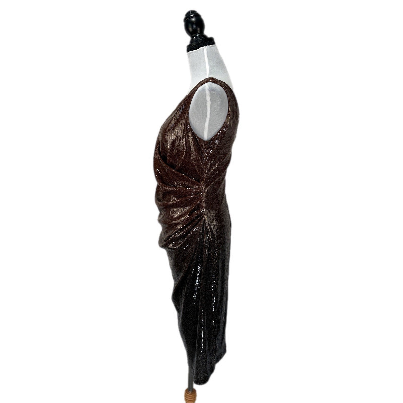 Donna Karan Brown Ombre Sequin Dress - Women's Size 10