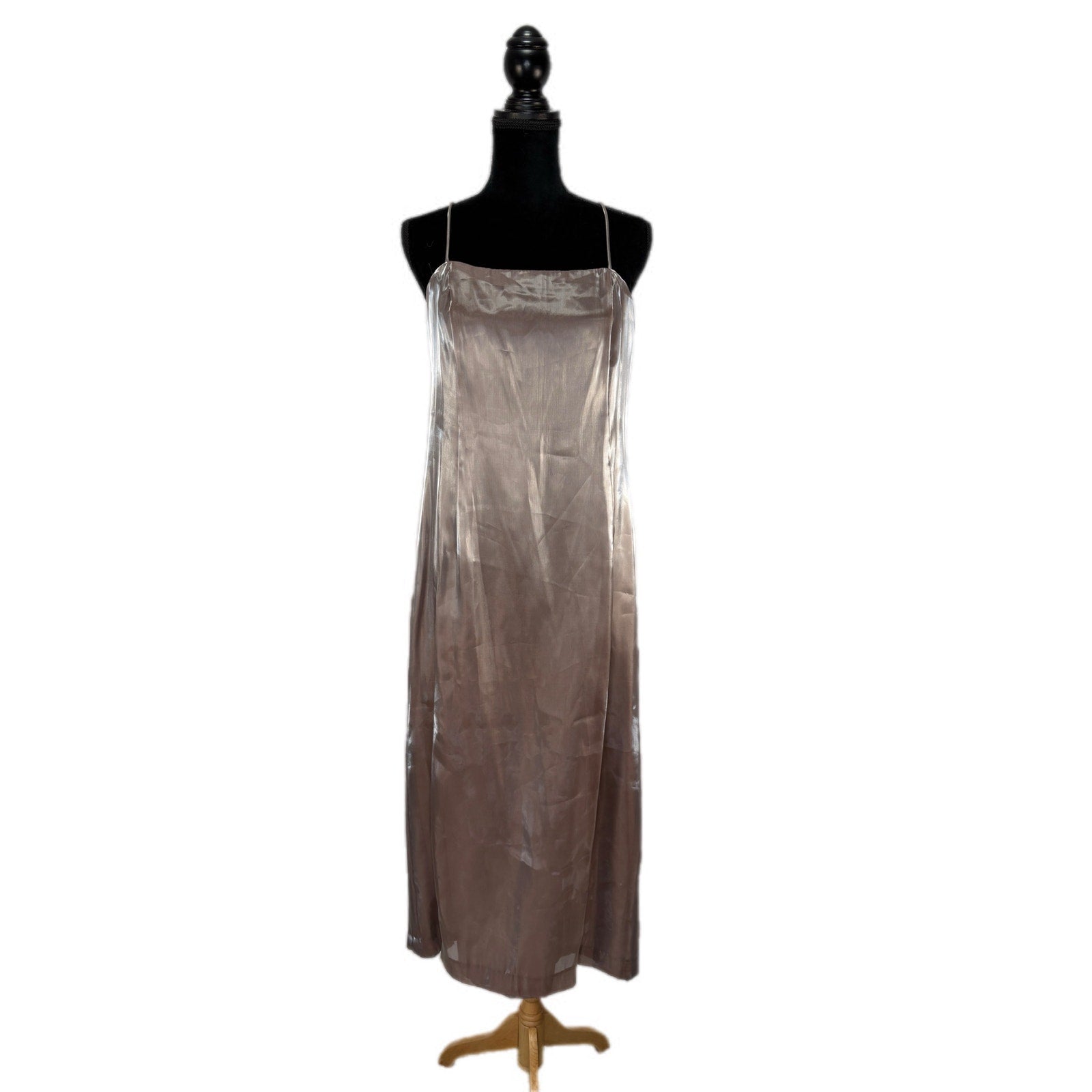 R&M Richards Bronze Iridescent Long Formal Mother of the Bride Dress - Size 12P