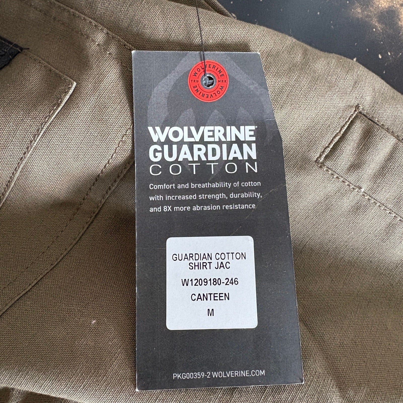 Wolverine Guardian Cotton Shirt Jacket NWT - Men's Size M