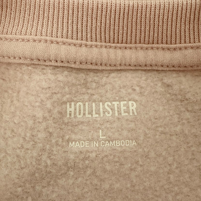 Hollister Oversized Baby Deer Pink Bow Pullover Sweatshirt - Women's Size L