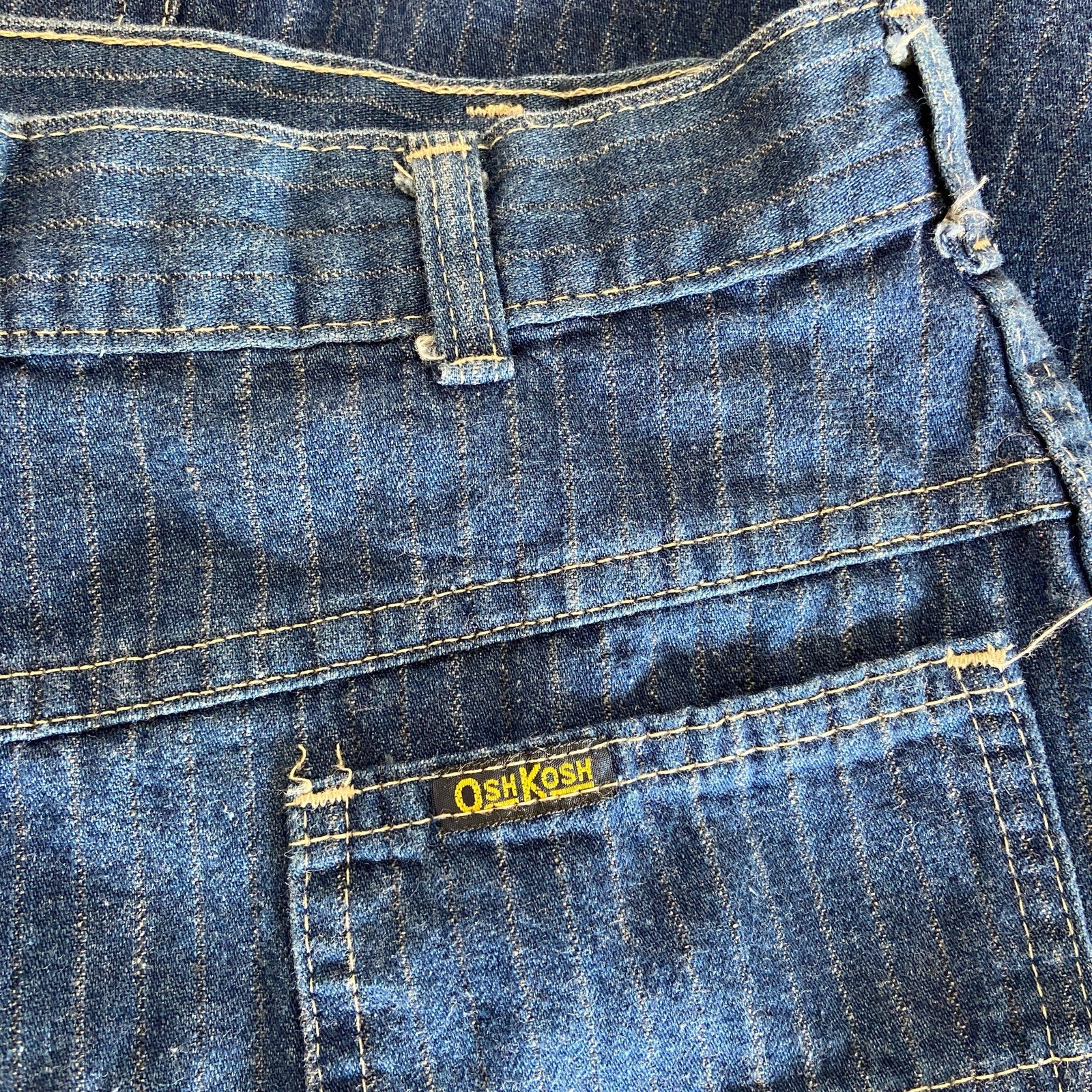 American Vintage Osh Kosh Union Made Pinstripe Denim Skirt - Women's Size 13