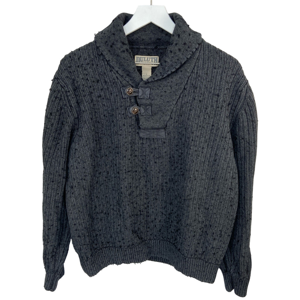 Duluth Trading Cotton Wool Blend Cowl Neck Sweater - Men's Size L