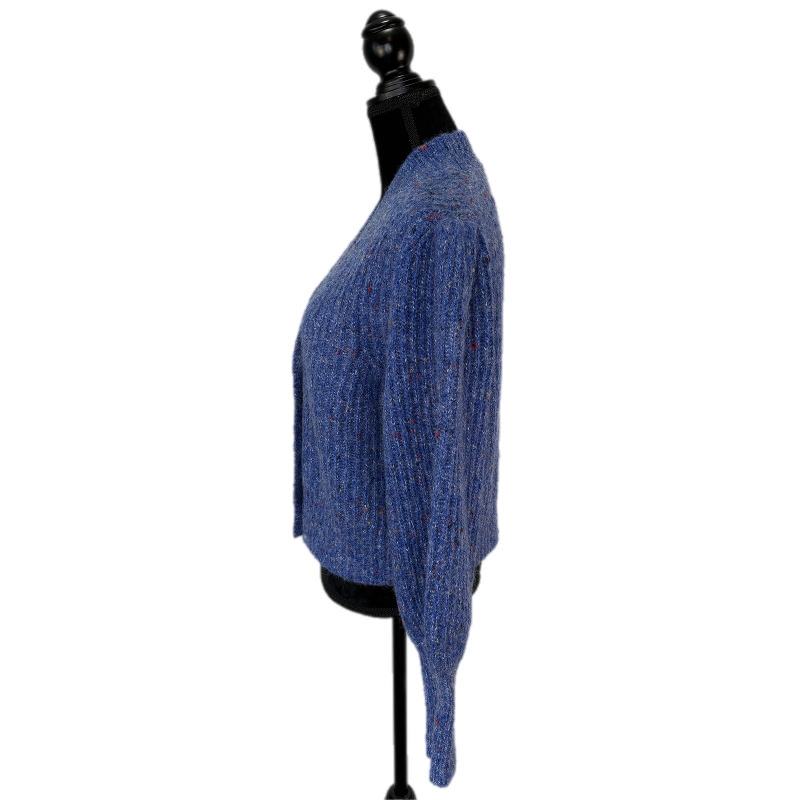 French Connection Natalya Blue Wool Alpaca Blend Cardigan - Women's Size L