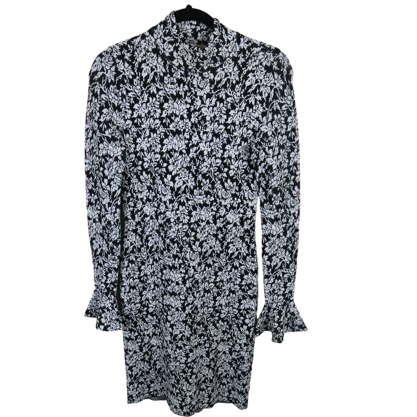 Michael Kors Bodycon Black and White Pattern Dress - Women's Small