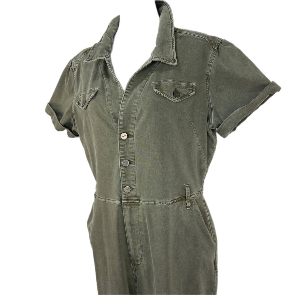 Paige Green Crop Overalls - Women's Size 14