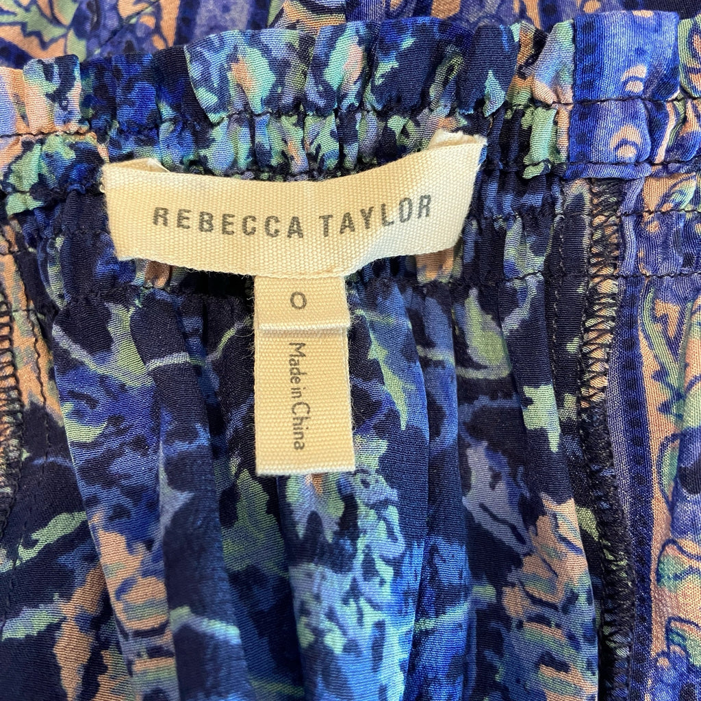 Rebecca Taylor Silk Abstract Halter Sleeveless Midi Dress - Women's Size 0