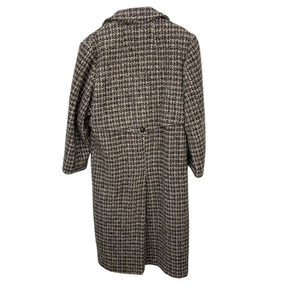 American Vintage Wool Blend Tweed Long Overcoat - Women's Size L