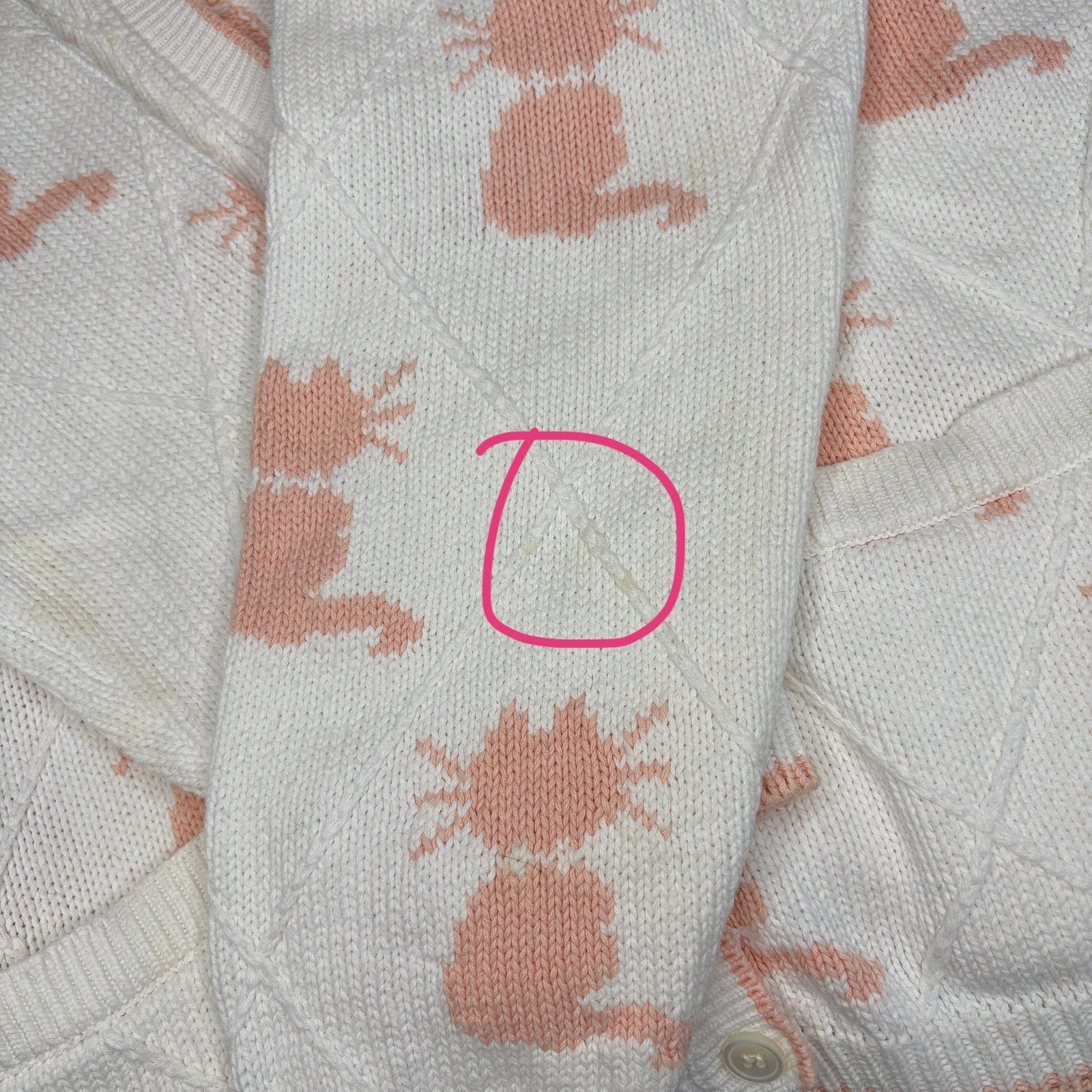 Pink Cat Cardigan - Women's Size L