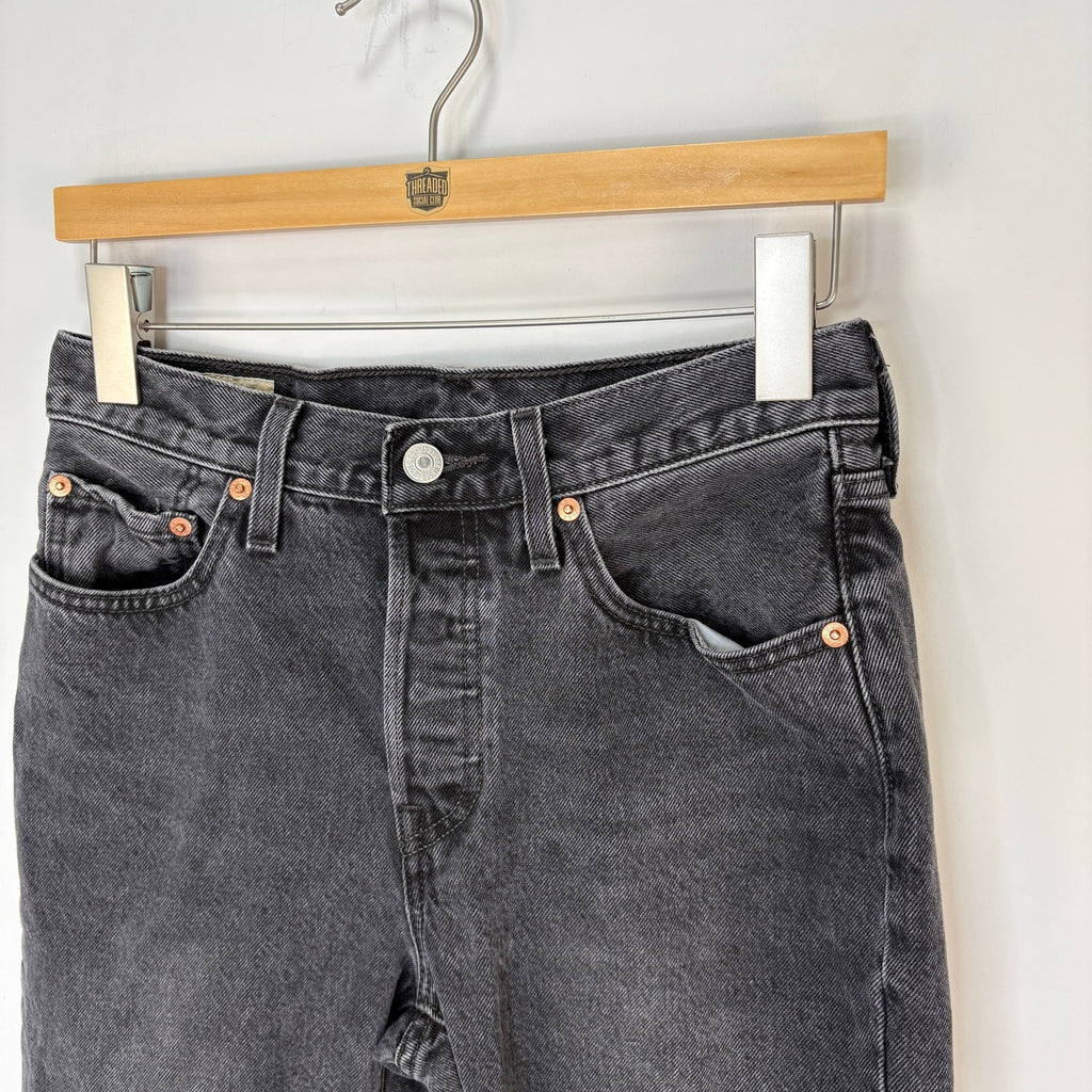 Levi's 501 Original Fit Button Fly Faded Black Jeans - Women's Size 27