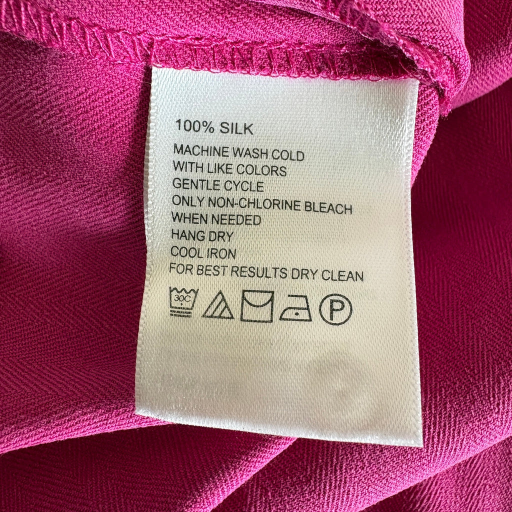 Tommy Bahama Fuchsia Pink Silk Short Sleeve Shirt - Men's Size M