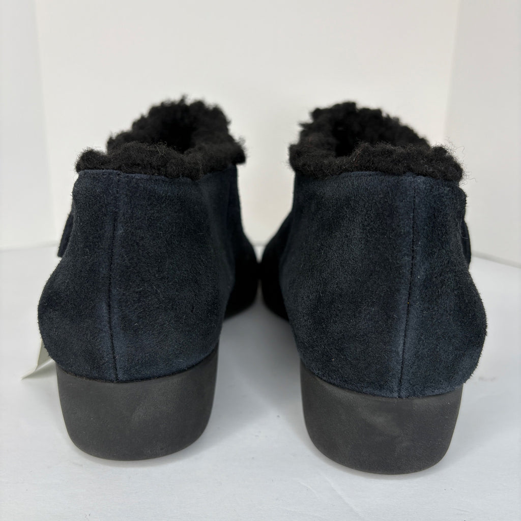 Cole Haan Faux Fur Lined Waterproof Ankle Wedge Booties - Women's Size 10B