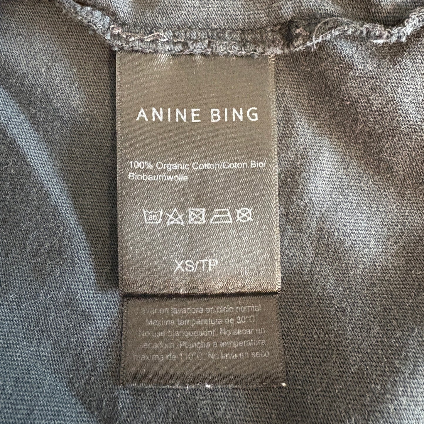 Anine Bing Distressed Black Tiger Muse Graphic T Shirt - Women's Size XS