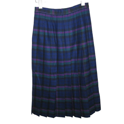 Vintage Deans of Scotland Long Wool Pleated Skirt - Women's 8