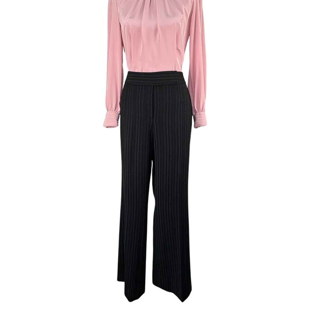 Tahari Black Pinstripe Pant Suit - Women's Size 12