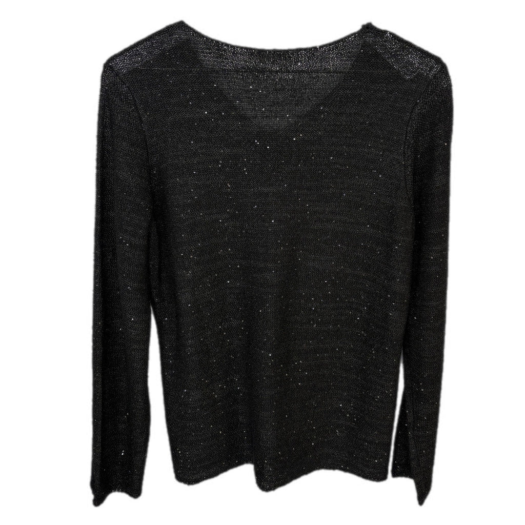Cyrus Black Sequin Lightweight Sweater - Women's Size M