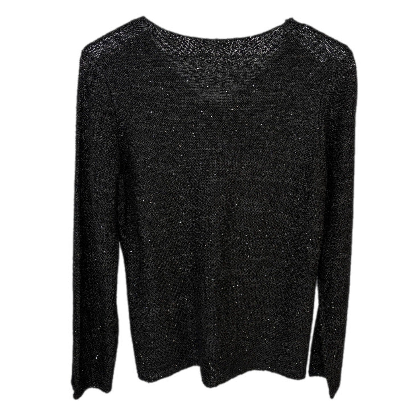 Cyrus Black Sequin Lightweight Sweater - Women's Size M