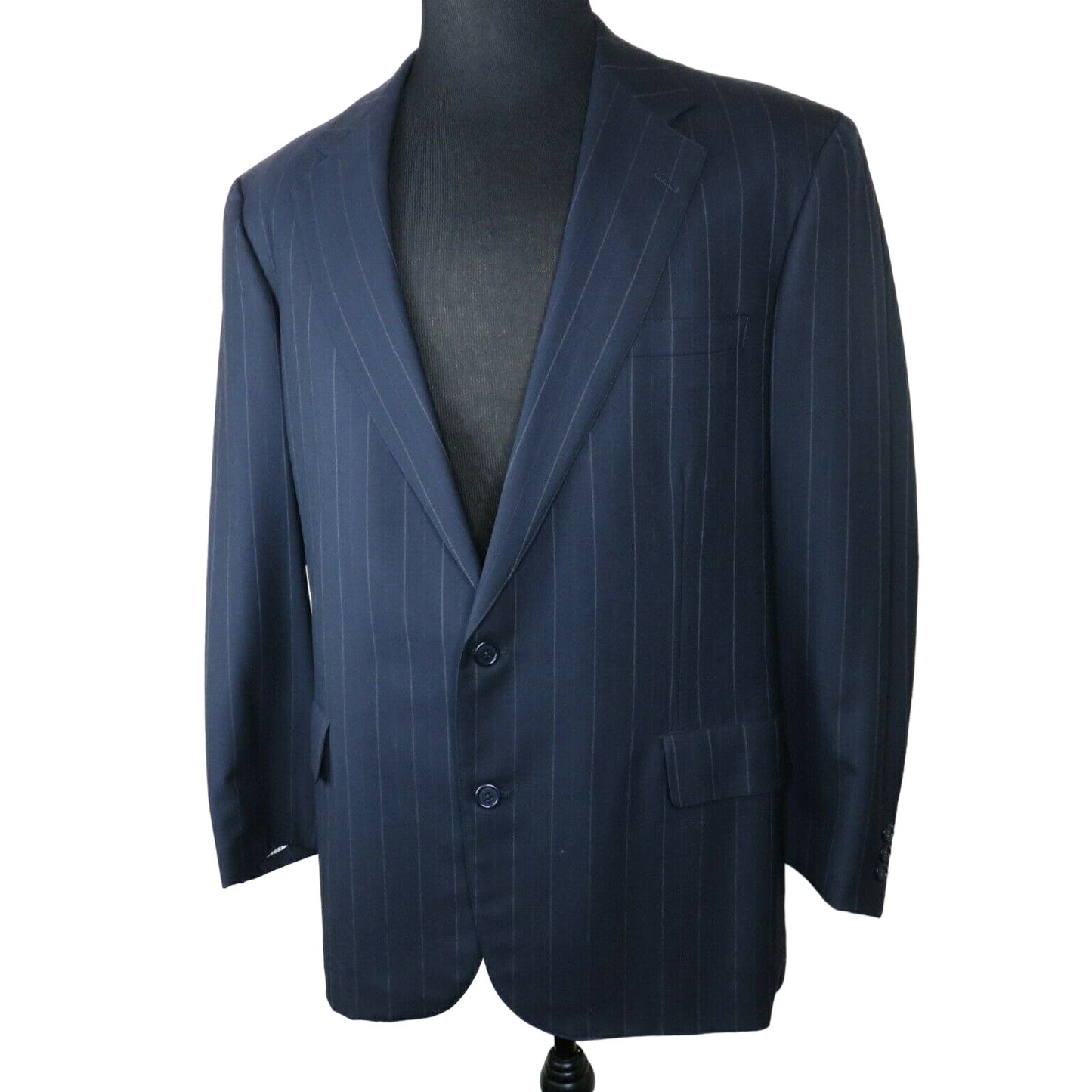 Brooks Brothers Wool Pinstripe Two Button Suit Jacket Made in USA - Men's 44R