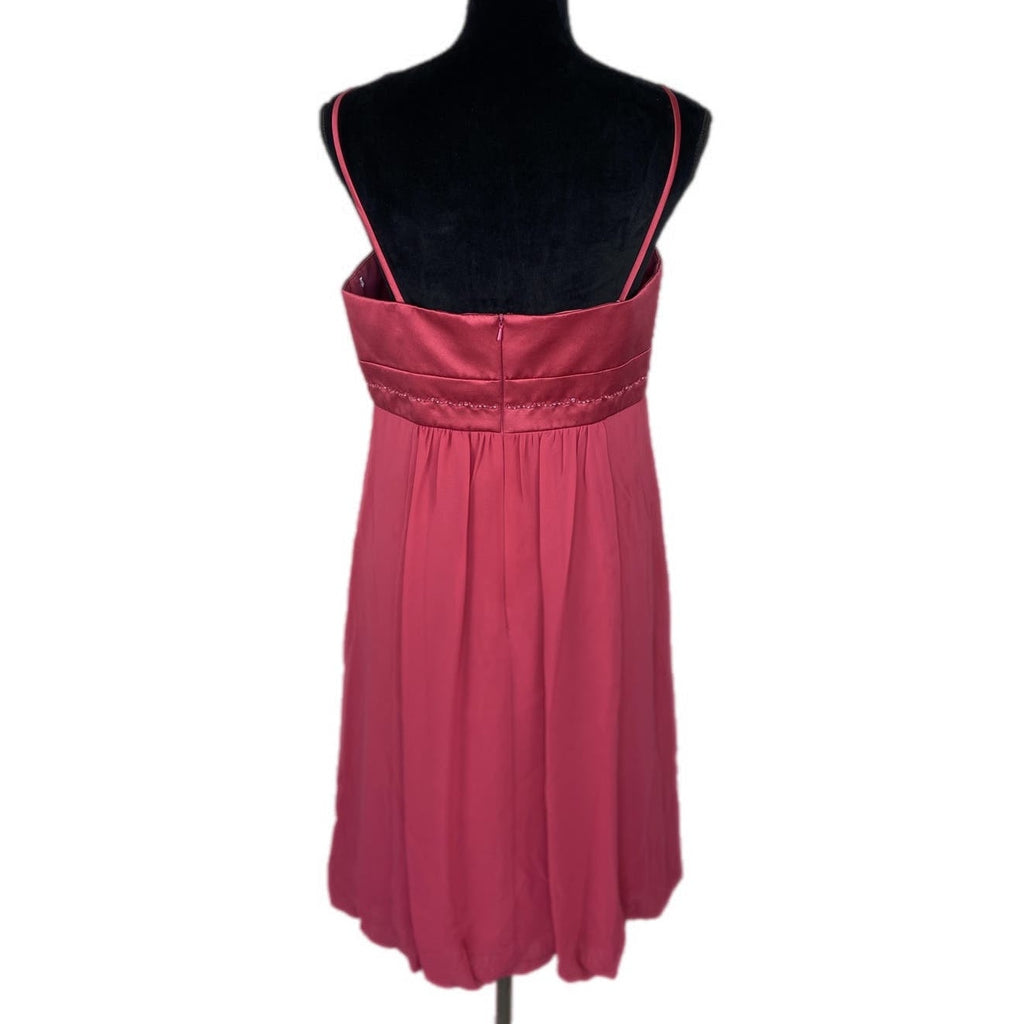 Pink Beaded Bodice Short Formal Prom Dress - Women's Size 12