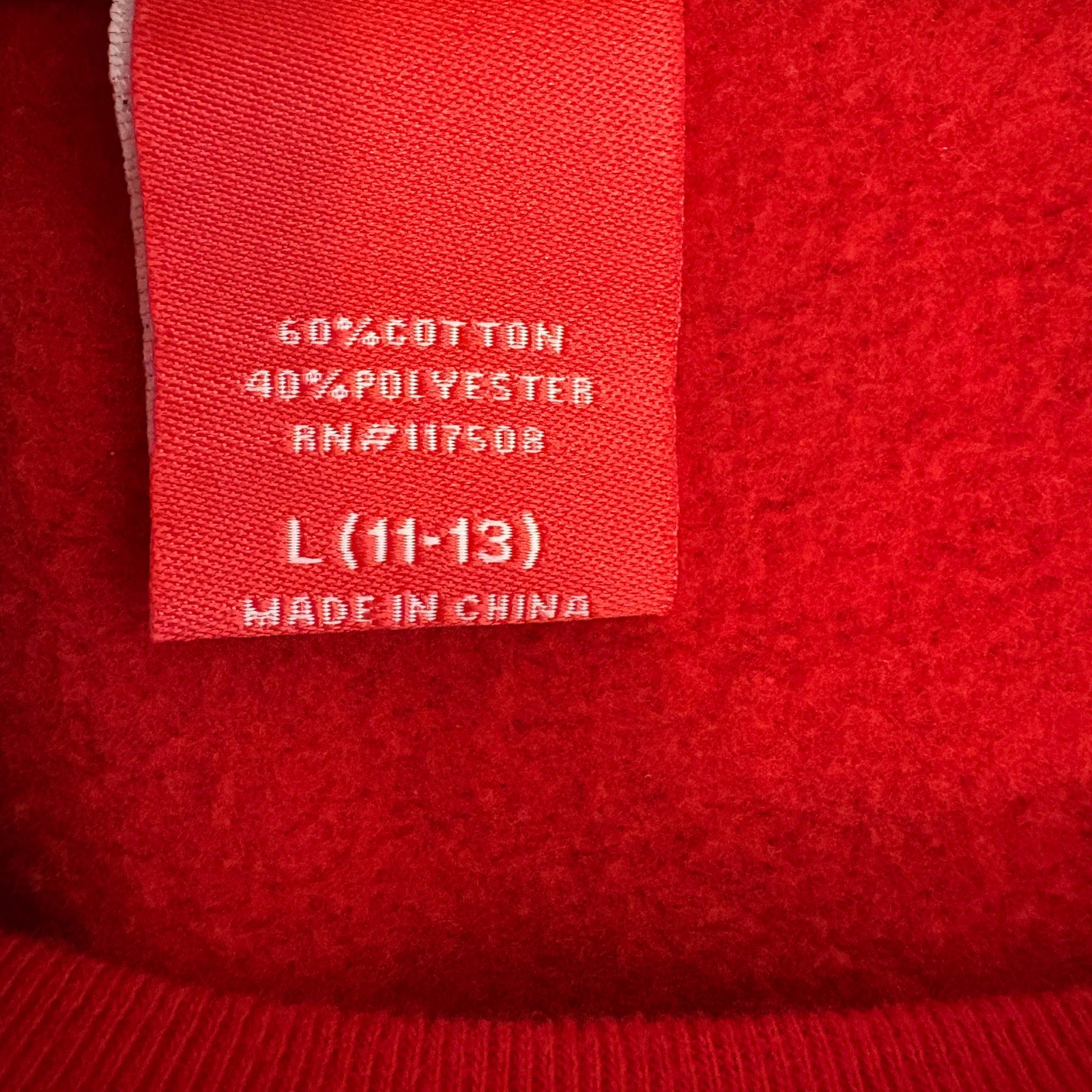 Disney AOP Mickey Snowflakes Red Christmas Crewneck Sweatshirt - Junior's 11/13