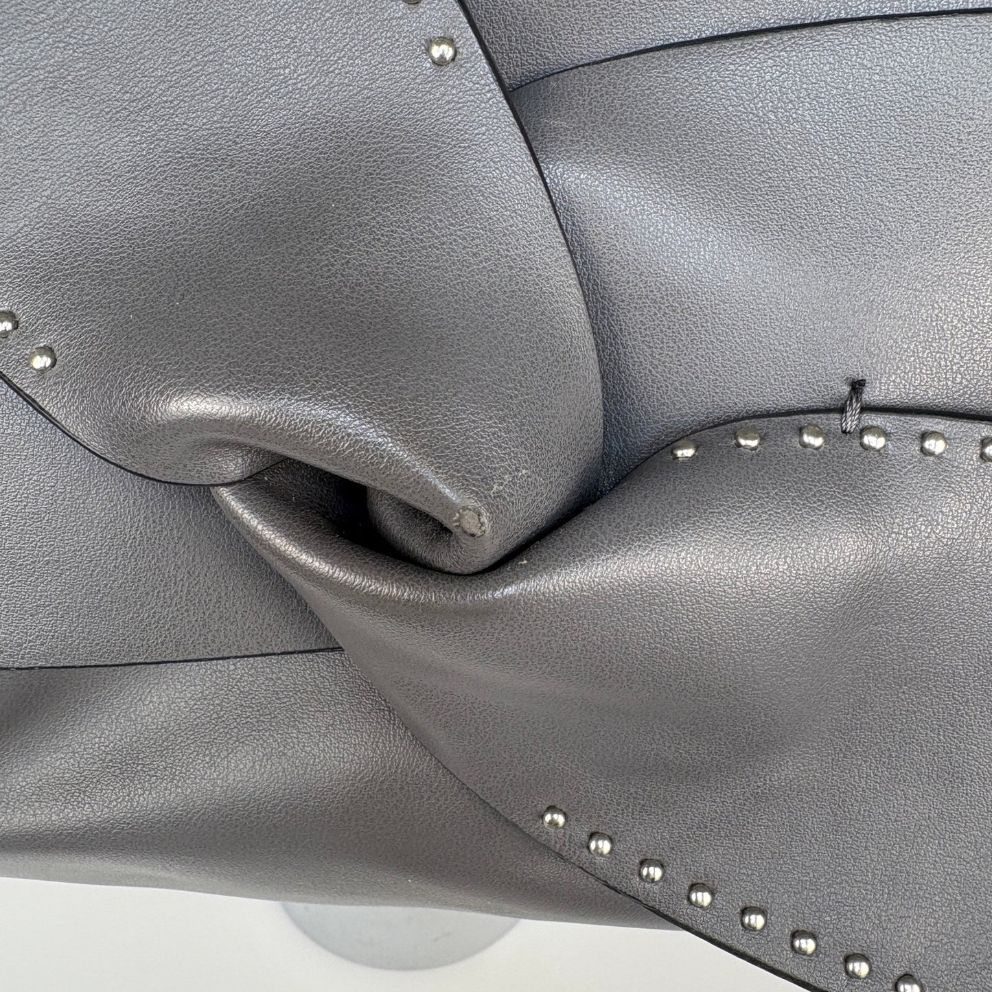 Jessica Simpson Gray Studded Bow Shoulder Bag