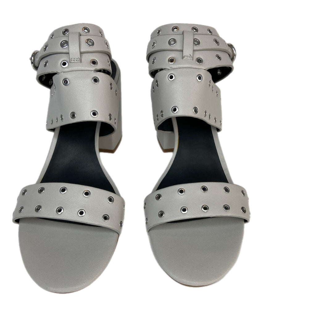 Rebecca Minkoff Carter Grommet Ankle Strap Chunky Heel Sandals - Women's 10.5