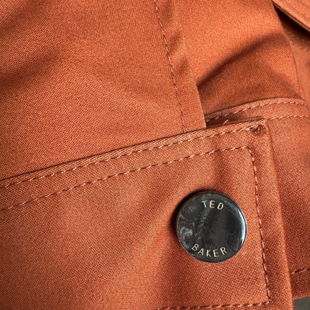Ted Baker Burnt Orange Lightweight Cotton Jacket - Men's Size 5