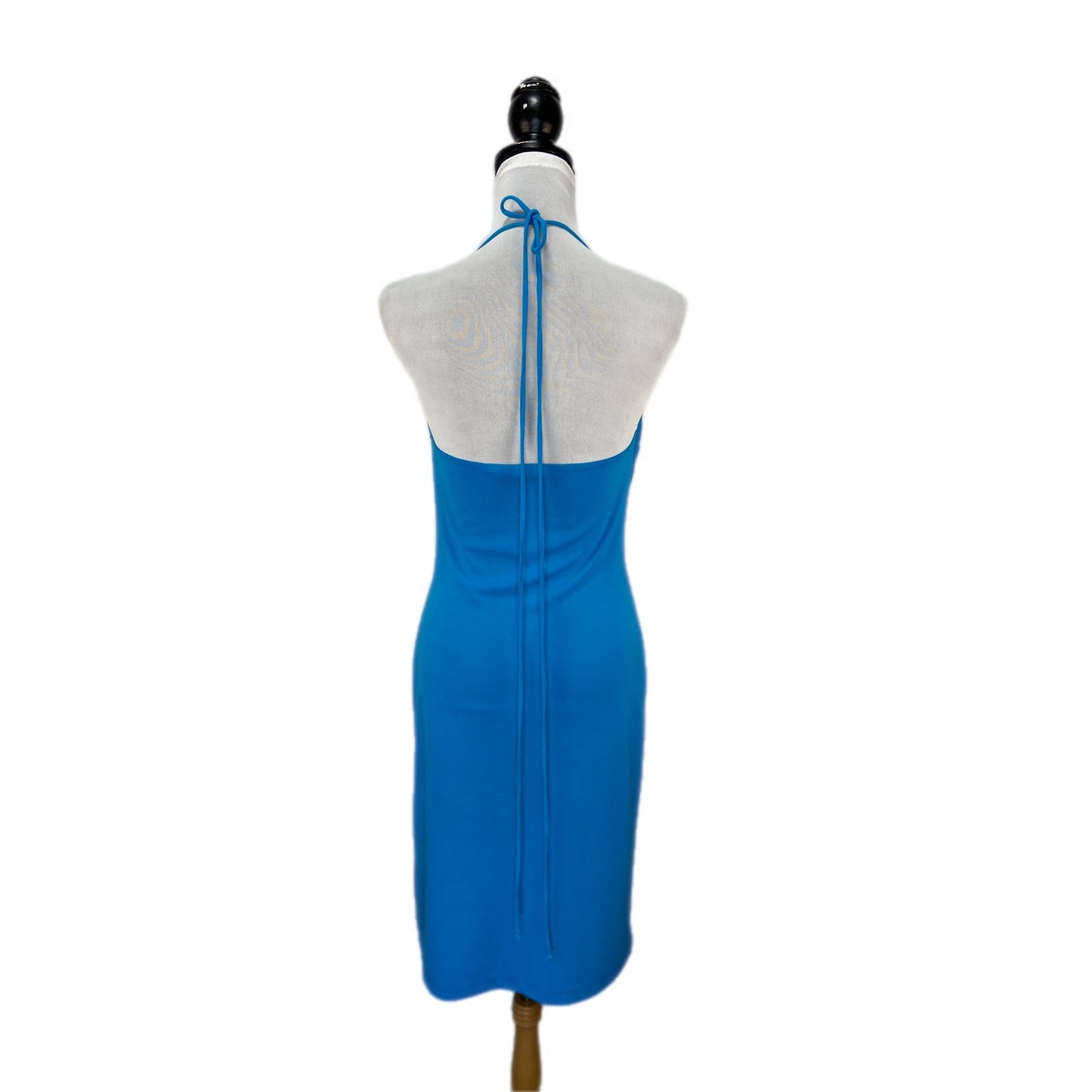 Y2K Express Blue Halter Slip Dress - Women's Size S