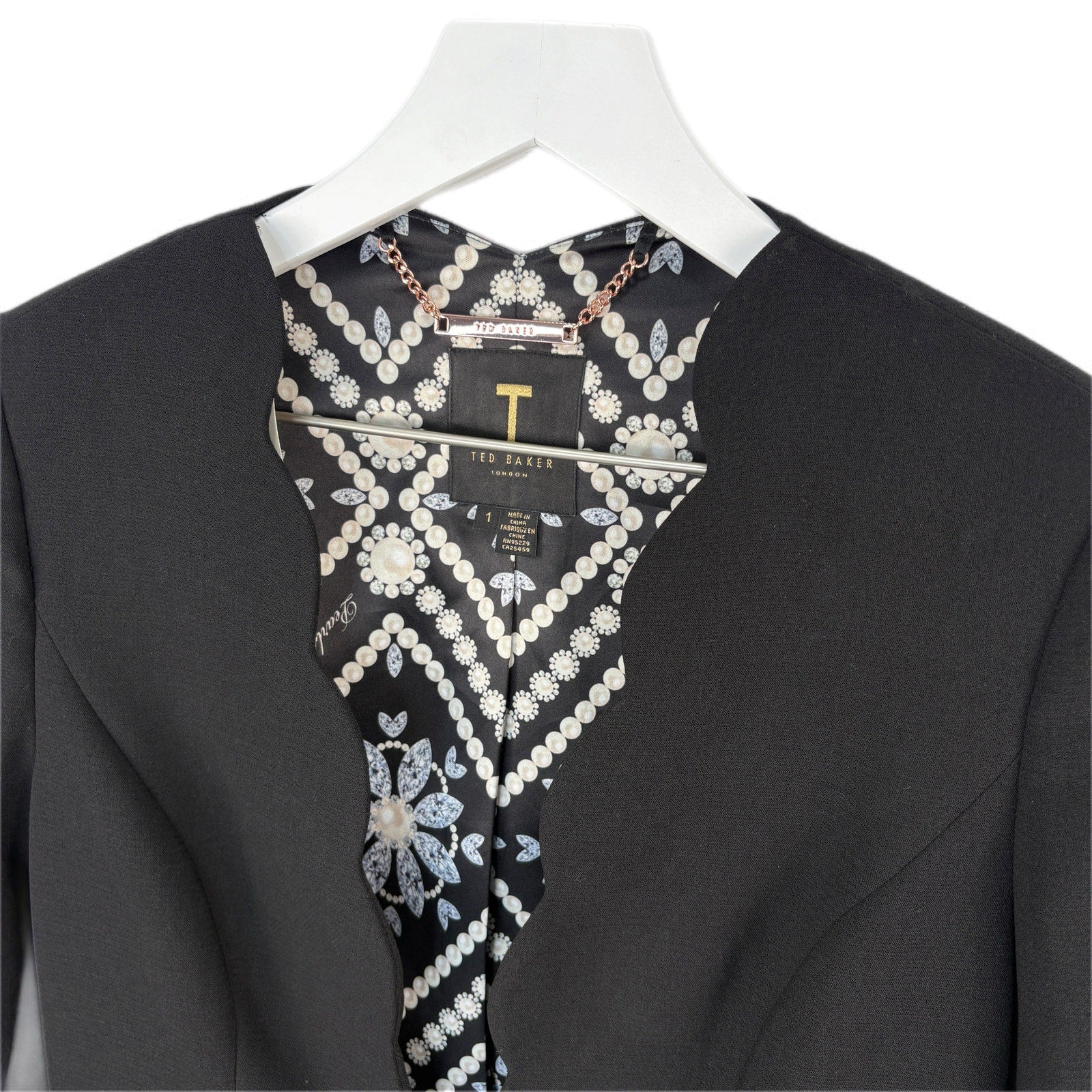 Ted Baker Scallop Edge Blazer Jacket - Women's Size 1