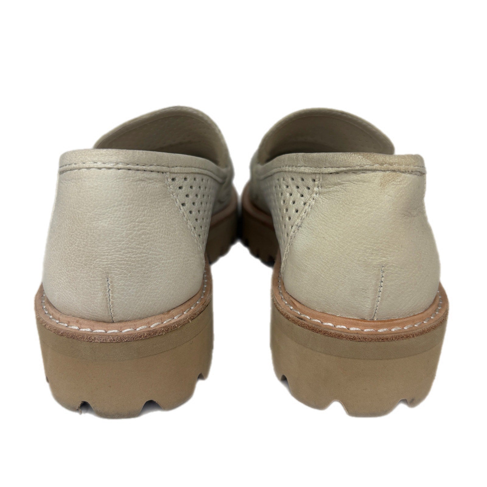 Dolce Vita Malila Perforated Chunky Loafers in Ivory - Women's Size 10