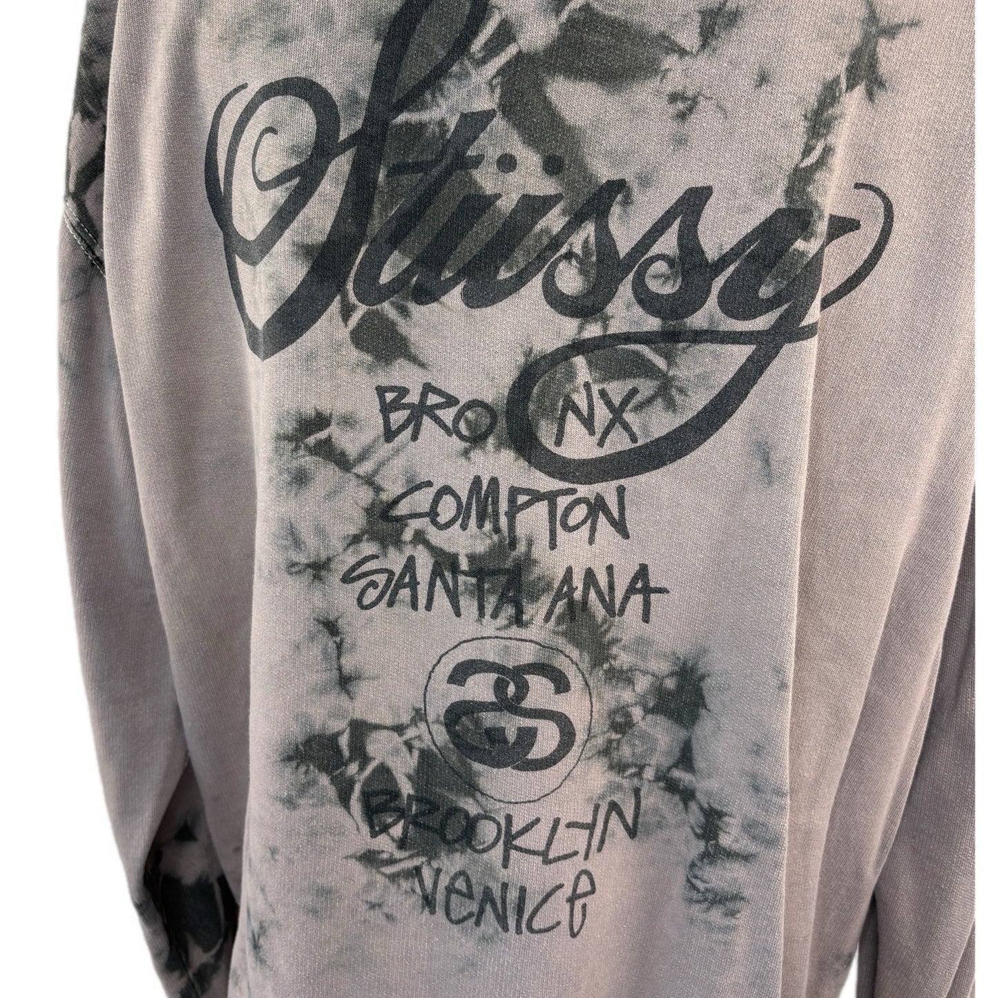 Stussy Dark Tie Dye Crewneck Sweatshirt - Men's Size L