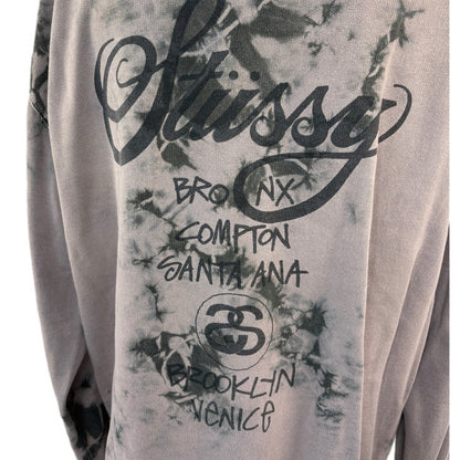 Stussy Dark Tie Dye Crewneck Sweatshirt - Men's Size L