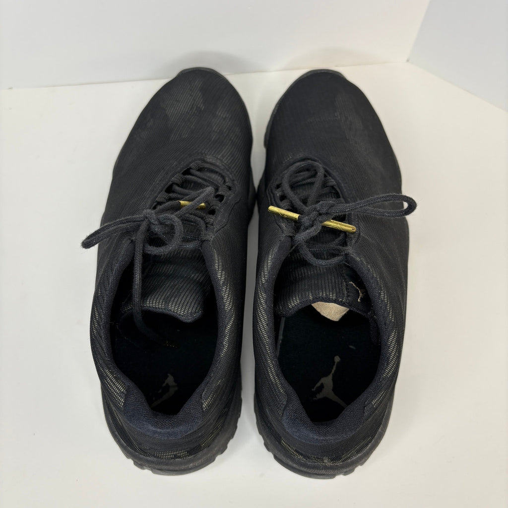 Jordan Future Black Metallic Gold Tiger Camo 656503 035 - Men's Size 9