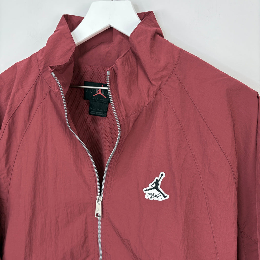 Jordan Flight Pomegranate DH9037-690 Full Zip Windbreaker - Men's Size XL