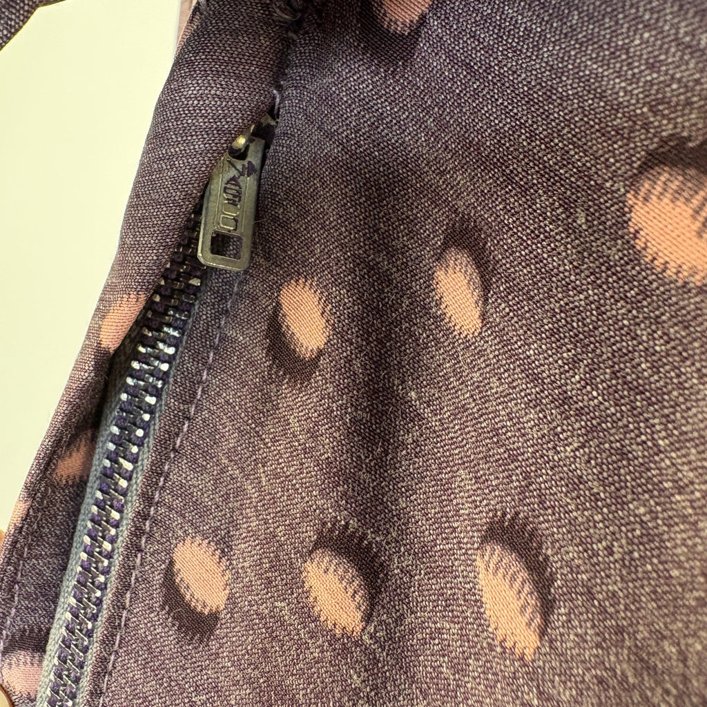 Vintage Retro Purple Distorted Dot Dress - Women's 8