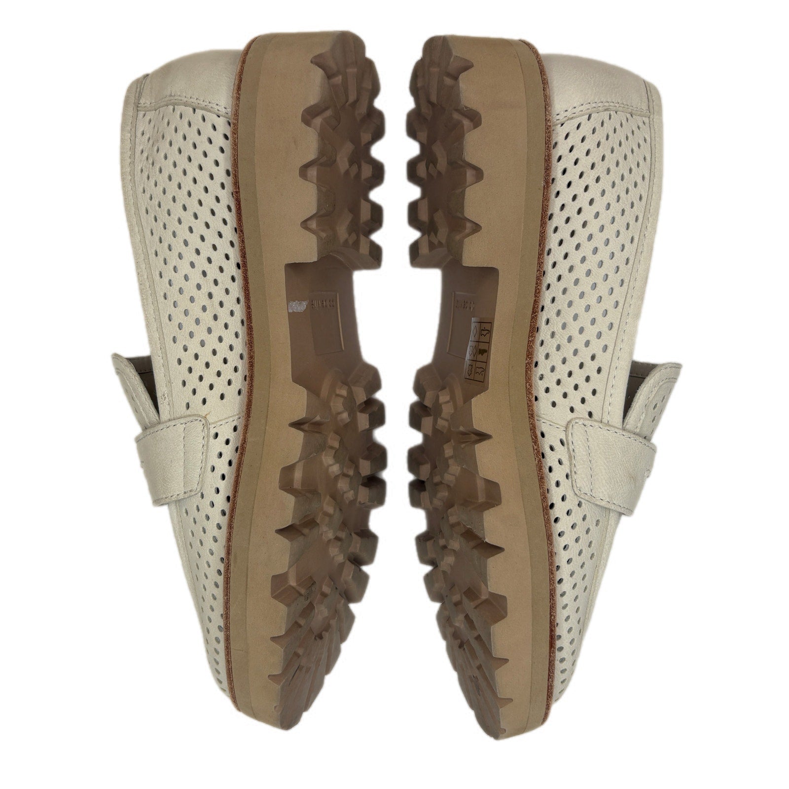 Dolce Vita Malila Perforated Chunky Loafers in Ivory - Women's Size 10