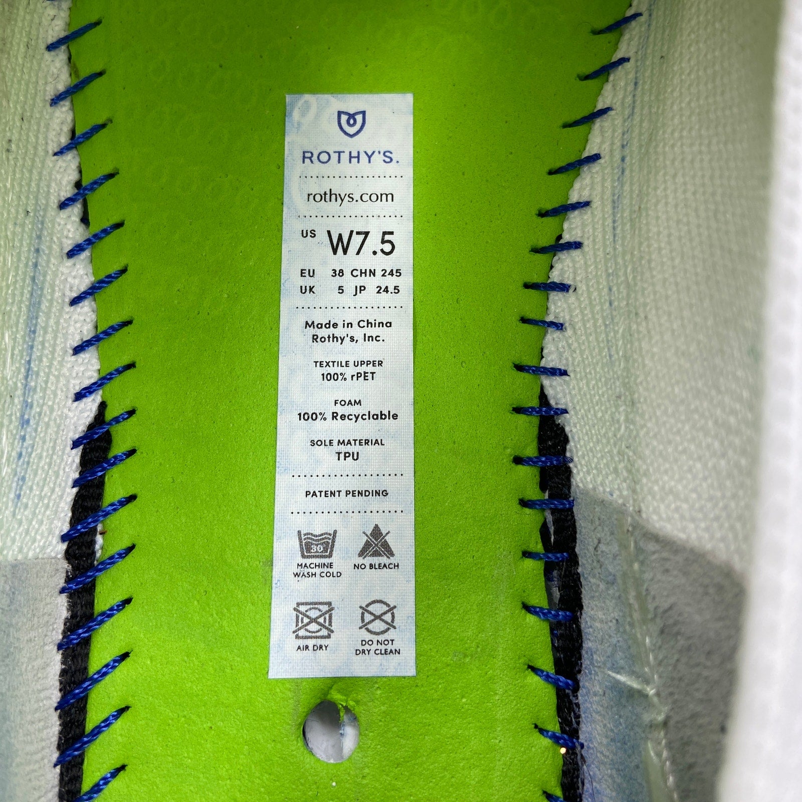 Rothy's The Original White Slip On Sneakers - Women's Size 7.5